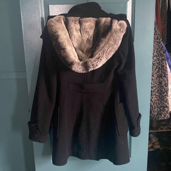 Flavio Castellani wool cashmere blend toggle jacket with chinchilla fur hood - Picture 3 of 9